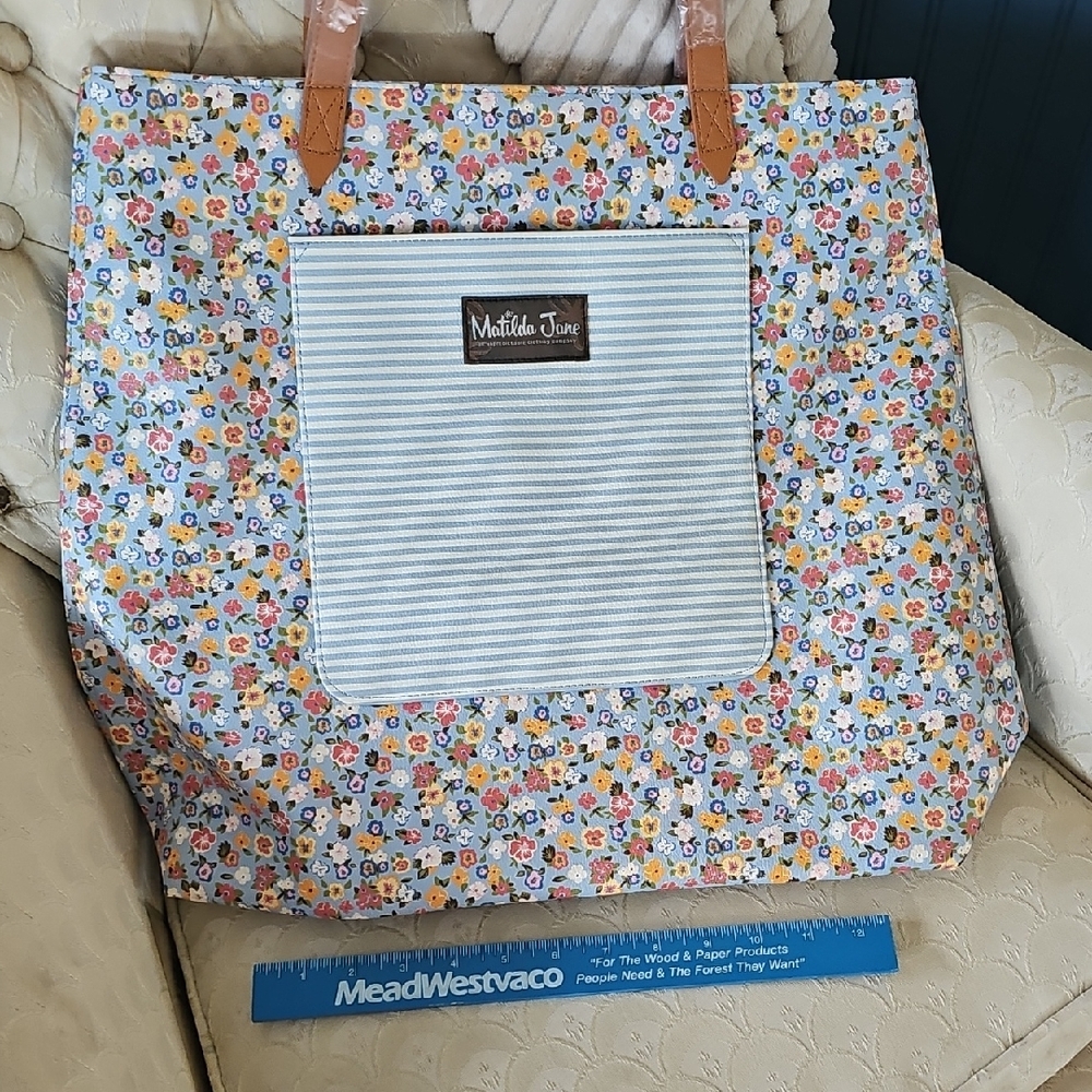 Matilda Jane Floral and Striped Tote - Multicolor